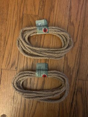 Floral Garden 2 Rolls of 9.5ft/2.9m Brown Nautical Rope - Decorate/Craft NWT